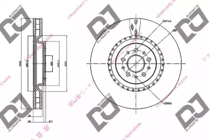 Тормозной диск DJ PARTS BD1578